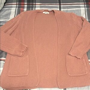 Women’s Madewell Pink Chunky Knit Cardigan Sweater!